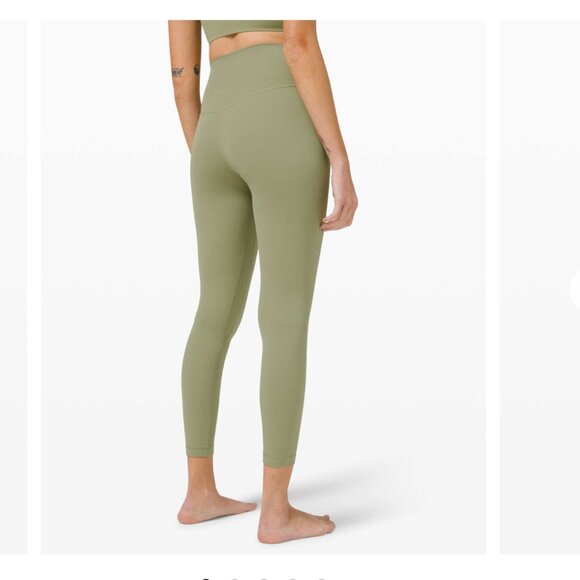Lululemon Like New Align High Rise Pant 25" in Rosemary Green - Size 20 - Picture 3 of 7